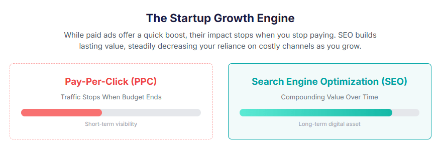 Startup growth Engine
Comparison of PPC and SEO